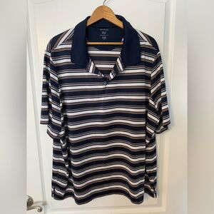 George Men's Polo with Navy and White Stripes